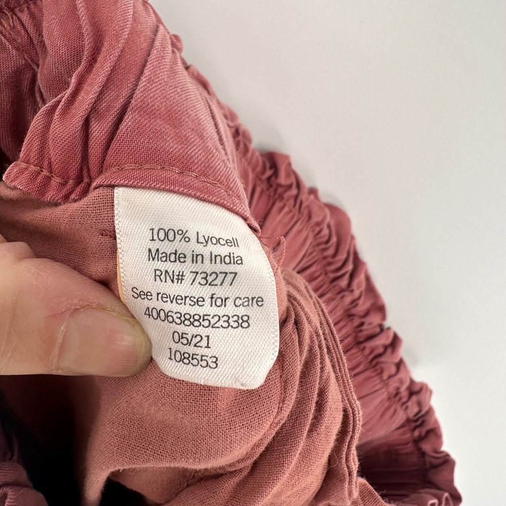 Gorpcore Paperbag Waist Joggers Rose Pink XXS Lyocell Drawstring Relaxed Pants - Picture 8 of 11